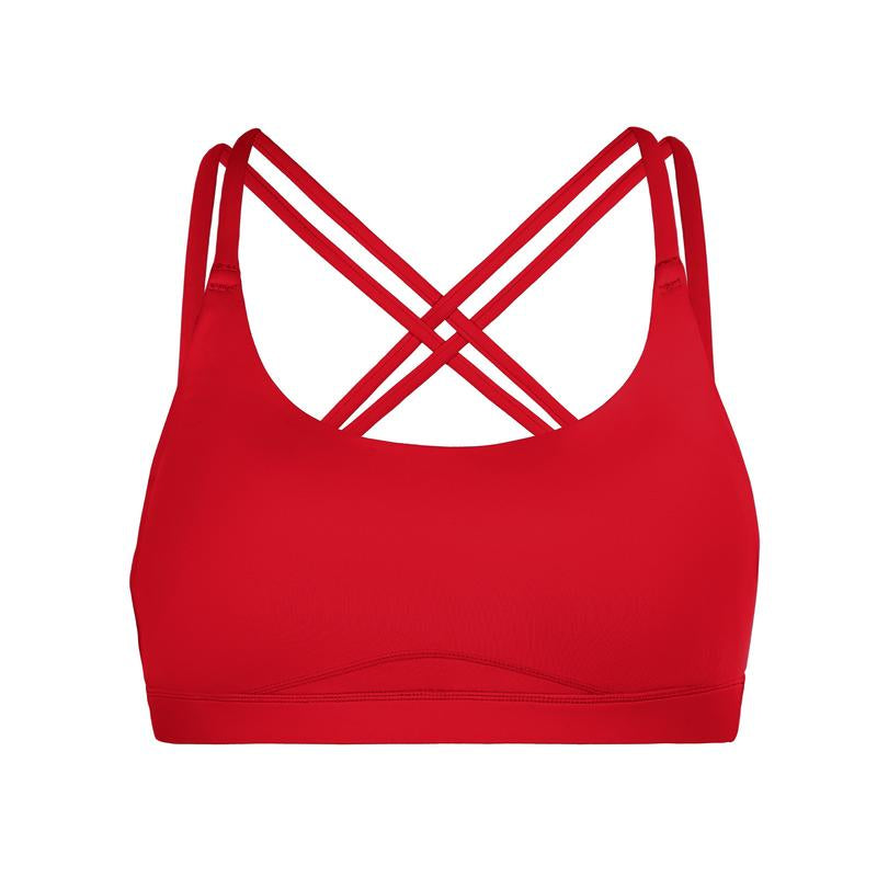 BRXL Strappy Sports Bras for Women High Support Criss-Cross Back Padded with Removable Cups Yoga Workout Activewear UPF 50+ Sun Protection-Love