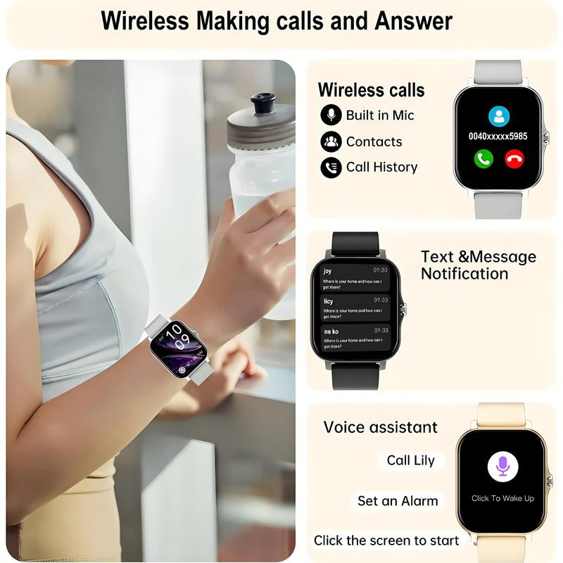 Smart Watch, Wireless Talking/Dialing, Multi-Sport Mode, Call Reminder and Rejection, SMS Reminder, Message Reminder, Various APP Reminders, Multi-Function Display, HD Screen, Gifts, Multiple Colors Alloy Charging Pink Smartphone Usb Wearable Rechargeable
