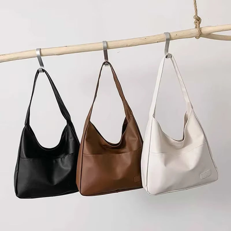 Trendy Retro Shoulder Bag - Spacious Tote for Casual Commuting