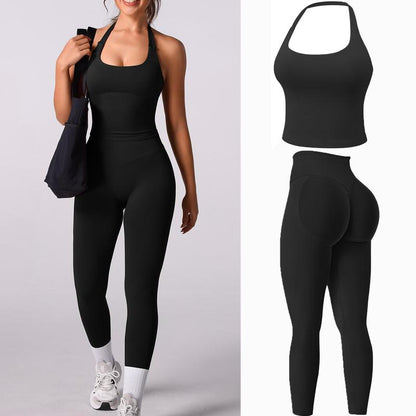 Jetjoy 2 Piece Workout Sets for Women, Long or Short Sleeve T Shirt Tank Top + Workout Shorts Butt Lifting Gym Seamless Booty Biker Shorts, Going Out Gym Sets Fitness Clothes Skinny Sportswear Compression Activewear Gymwear Fitness Clothes Mesh Athleisure