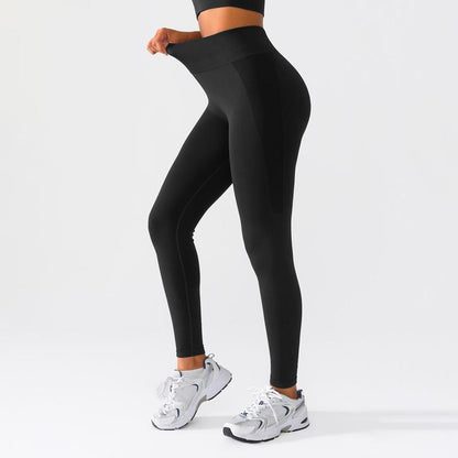 BRXL Seamless High Waisted Tummy Control Yoga Pants Long Pants Gym Outfits Women Sports Tight Comfortable Fit Versatile Style for Gym Workout Four Season Leggings Spring Edition-Love