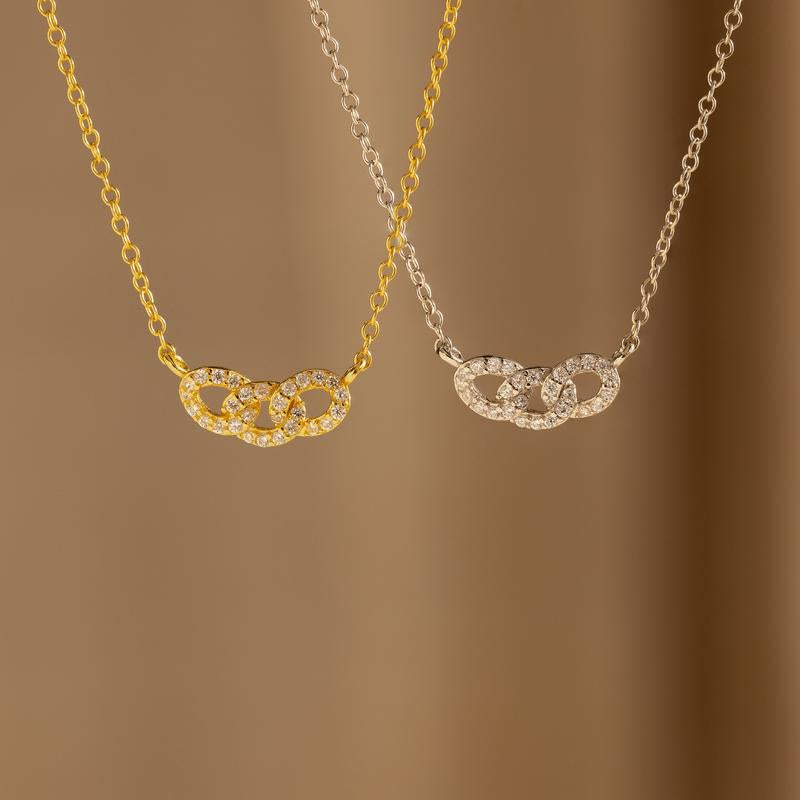 Pave Link Necklace - Women'S Fashion Accessory