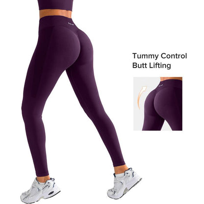 BRXL Seamless High Waisted Tummy Control Yoga Pants Long Pants Gym Outfits Women Sports Tight Comfortable Fit Versatile Style for Gym Workout Four Season Leggings Spring Edition-Love