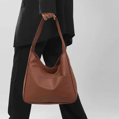 Trendy Retro Shoulder Bag - Spacious Tote for Casual Commuting