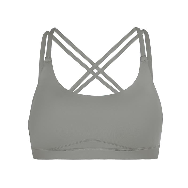 BRXL Strappy Sports Bras for Women High Support Criss-Cross Back Padded with Removable Cups Yoga Workout Activewear UPF 50+ Sun Protection-Love