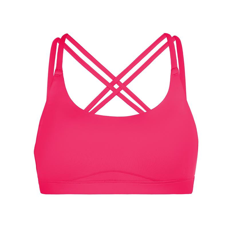 BRXL Strappy Sports Bras for Women High Support Criss-Cross Back Padded with Removable Cups Yoga Workout Activewear UPF 50+ Sun Protection-Love