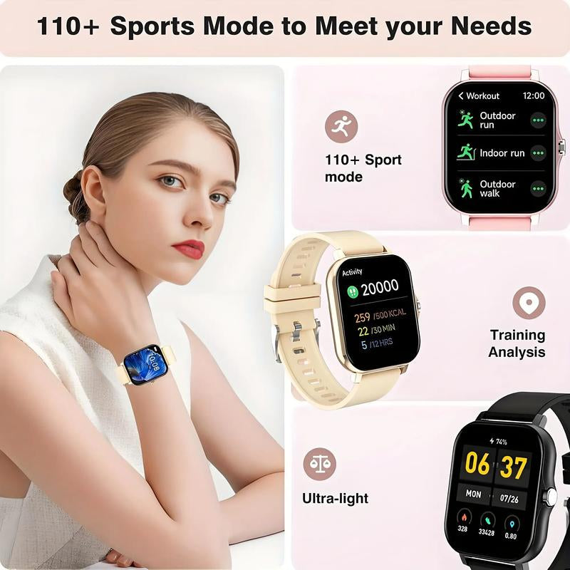 Smart Watch, Wireless Talking/Dialing, Multi-Sport Mode, Call Reminder and Rejection, SMS Reminder, Message Reminder, Various APP Reminders, Multi-Function Display, HD Screen, Gifts, Multiple Colors Alloy Charging Pink Smartphone Usb Wearable Rechargeable