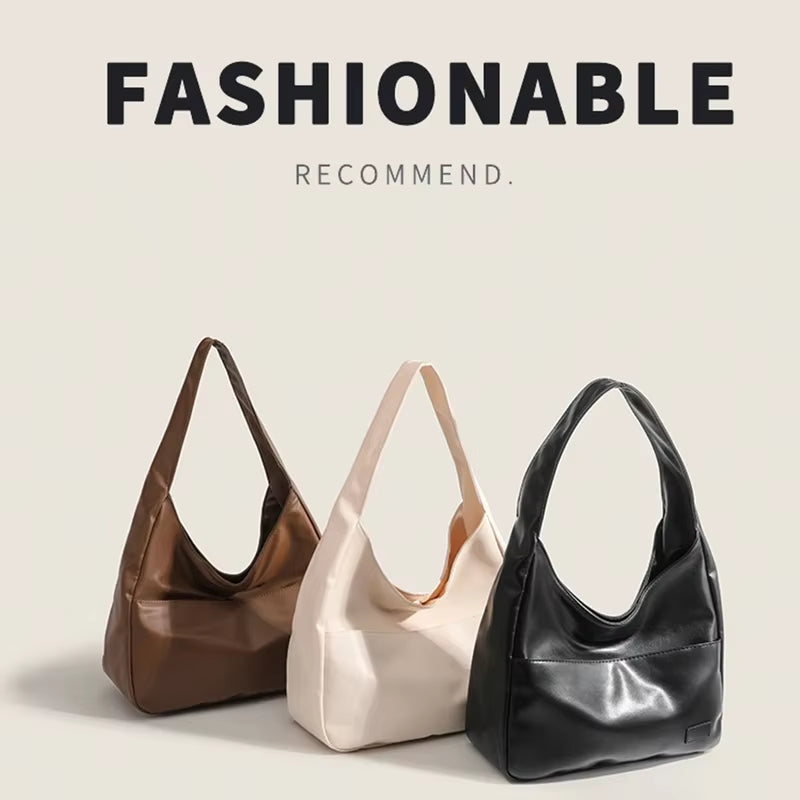 Trendy Retro Shoulder Bag - Spacious Tote for Casual Commuting