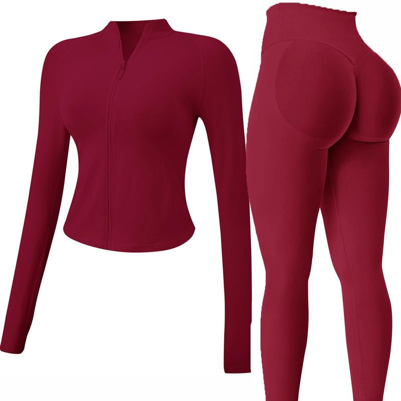 Jetjoy 2 Piece Workout Sets for Women, Long or Short Sleeve T Shirt Tank Top + Workout Shorts Butt Lifting Gym Seamless Booty Biker Shorts, Going Out Gym Sets Fitness Clothes Skinny Sportswear Compression Activewear Gymwear Fitness Clothes Mesh Athleisure