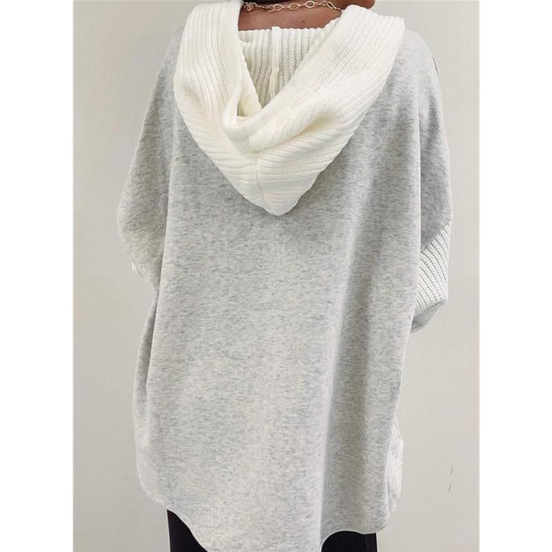 Oversized Sweatshirt for Women Loose Fit Casual Long Sleeve Button Hooded Sweatshirts Hoodies with Pocket