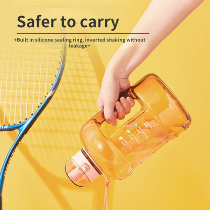 1.5L/2L Bpa Free Sport Bottle Kettle 1 Gallon Large Capacity Tritan Water Bottle with Straw Drink Waterbottle Bottle Cup