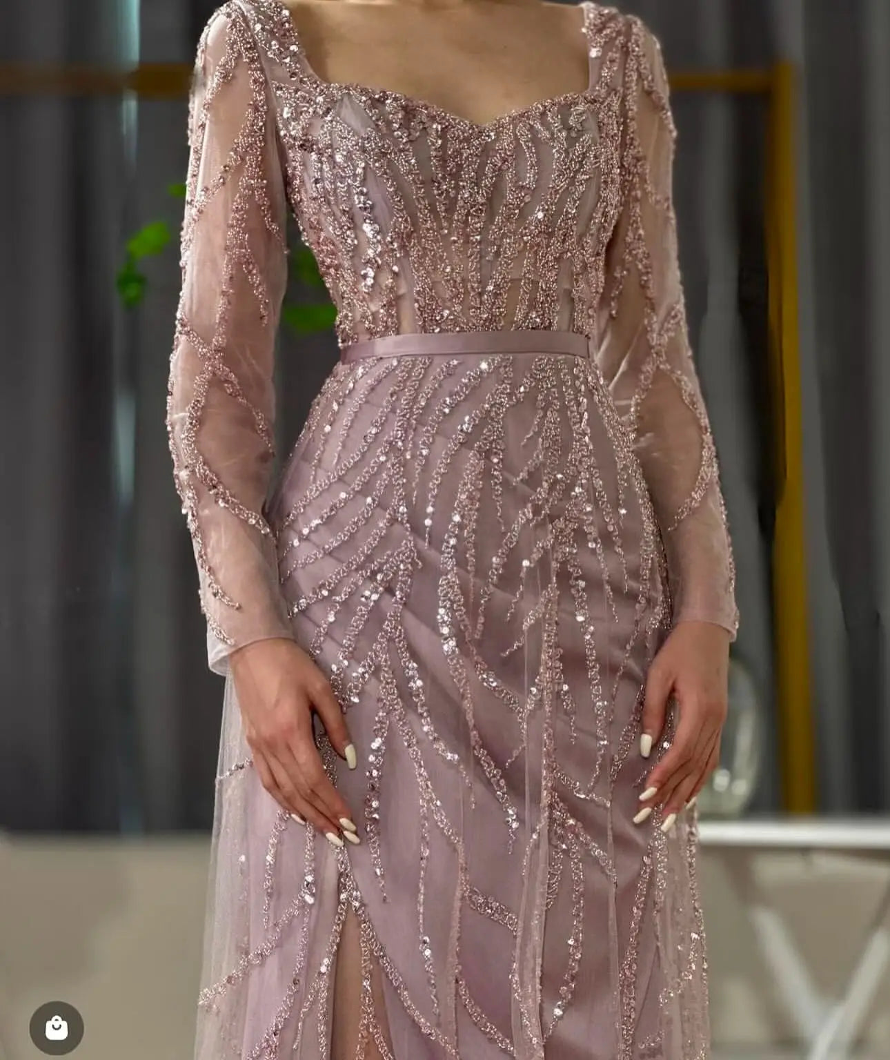Sequined Evening Gown