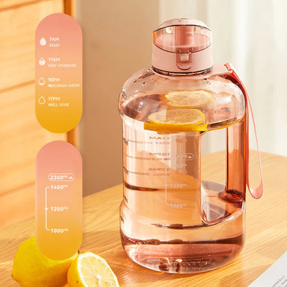 1.5L/2L Bpa Free Sport Bottle Kettle 1 Gallon Large Capacity Tritan Water Bottle with Straw Drink Waterbottle Bottle Cup