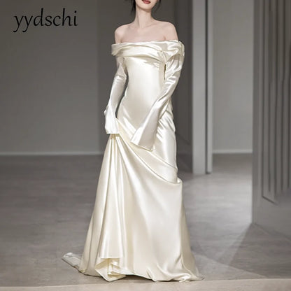 Ivory Satin Gown
