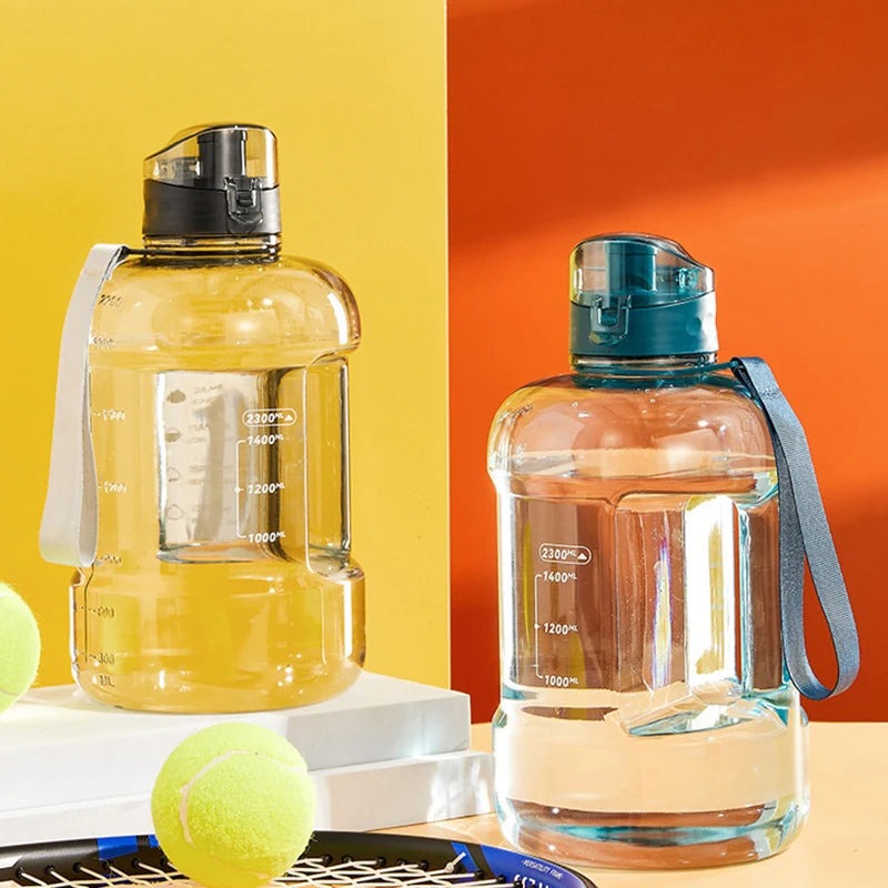 1.5L/2L Bpa Free Sport Bottle Kettle 1 Gallon Large Capacity Tritan Water Bottle with Straw Drink Waterbottle Bottle Cup