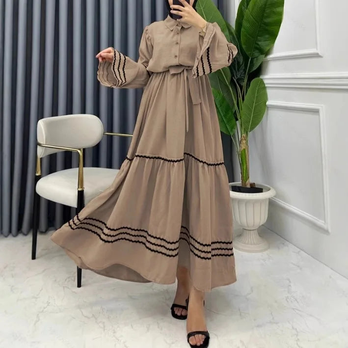 Camel Abaya Dress