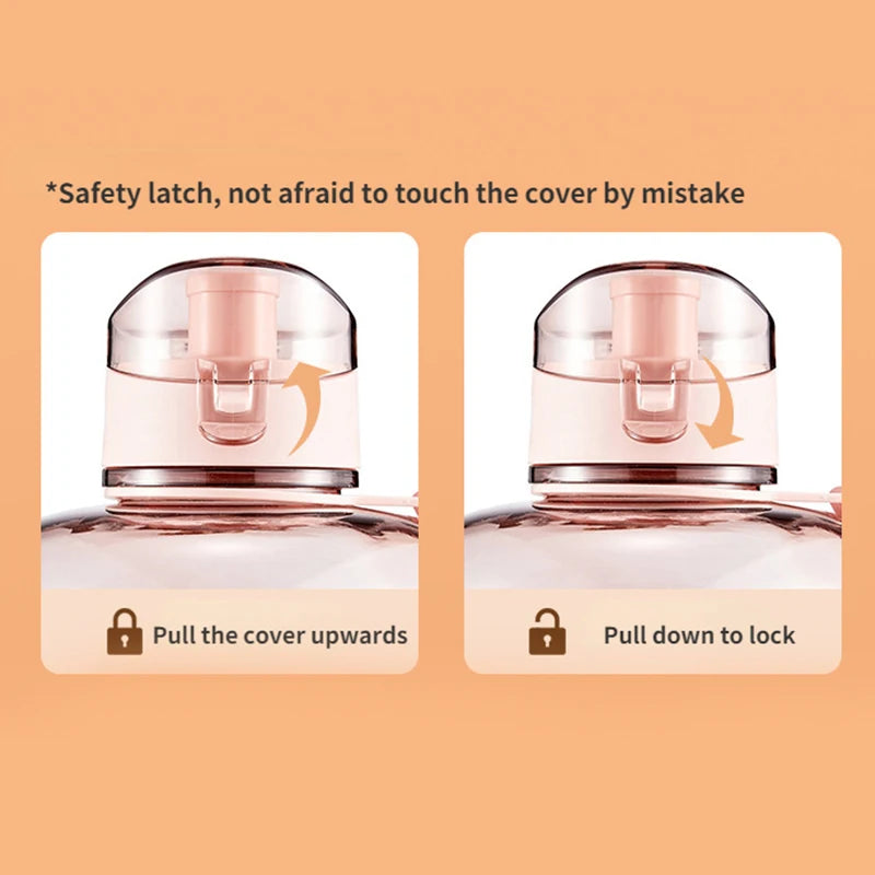 1.5L/2L Bpa Free Sport Bottle Kettle 1 Gallon Large Capacity Tritan Water Bottle with Straw Drink Waterbottle Bottle Cup