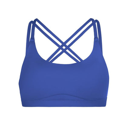 BRXL Strappy Sports Bras for Women High Support Criss-Cross Back Padded with Removable Cups Yoga Workout Activewear UPF 50+ Sun Protection-Love