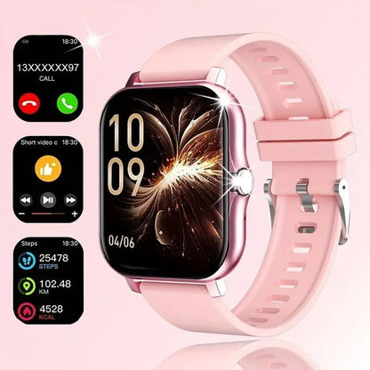 Smart Watch, Wireless Talking/Dialing, Multi-Sport Mode, Call Reminder and Rejection, SMS Reminder, Message Reminder, Various APP Reminders, Multi-Function Display, HD Screen, Gifts, Multiple Colors Alloy Charging Pink Smartphone Usb Wearable Rechargeable