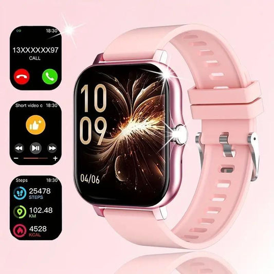 Smart Watch, Wireless Talking/Dialing, Multi-Sport Mode, Call Reminder and Rejection, SMS Reminder, Message Reminder, Various APP Reminders, Multi-Function Display, HD Screen, Gifts, Multiple Colors Alloy Charging Pink Smartphone Usb Wearable Rechargeable
