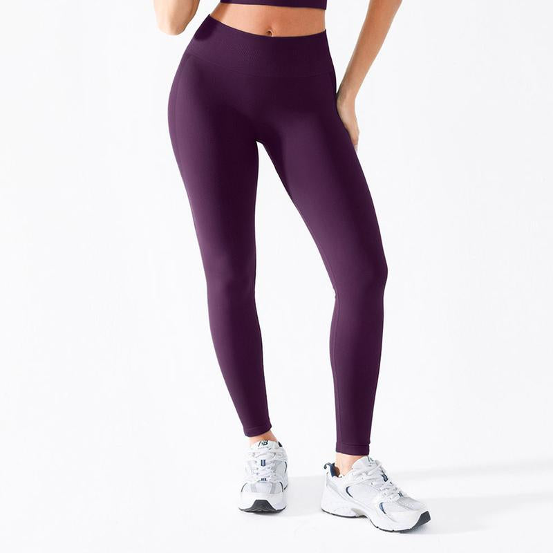 BRXL Seamless High Waisted Tummy Control Yoga Pants Long Pants Gym Outfits Women Sports Tight Comfortable Fit Versatile Style for Gym Workout Four Season Leggings Spring Edition-Love