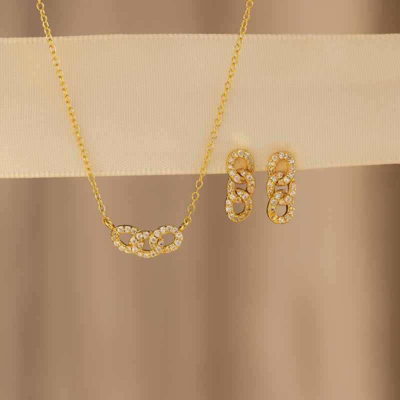 Pave Link Necklace - Women'S Fashion Accessory