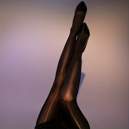 Ultra-Thin Shiny Satin Horse Oil High Elastic Stockings - Sexy Long Pantyhose for Ladies