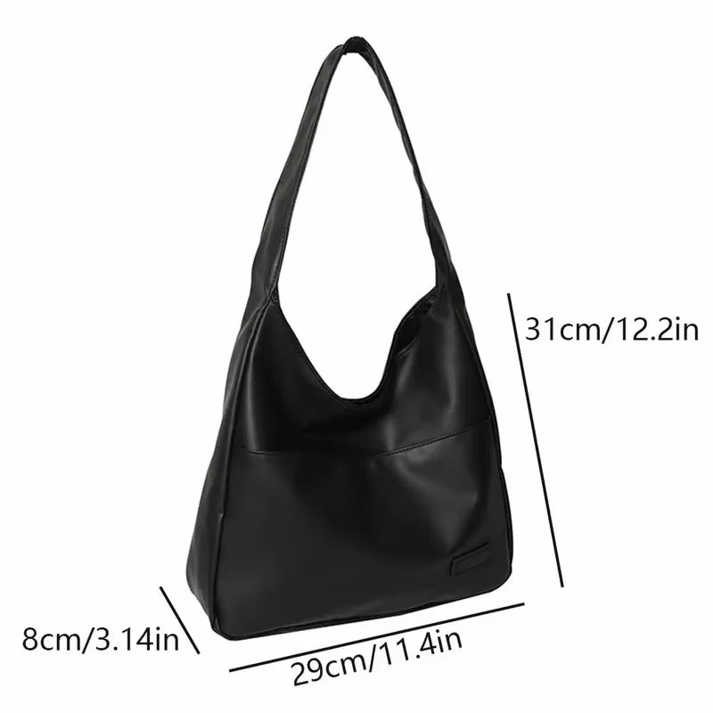 Trendy Retro Shoulder Bag - Spacious Tote for Casual Commuting